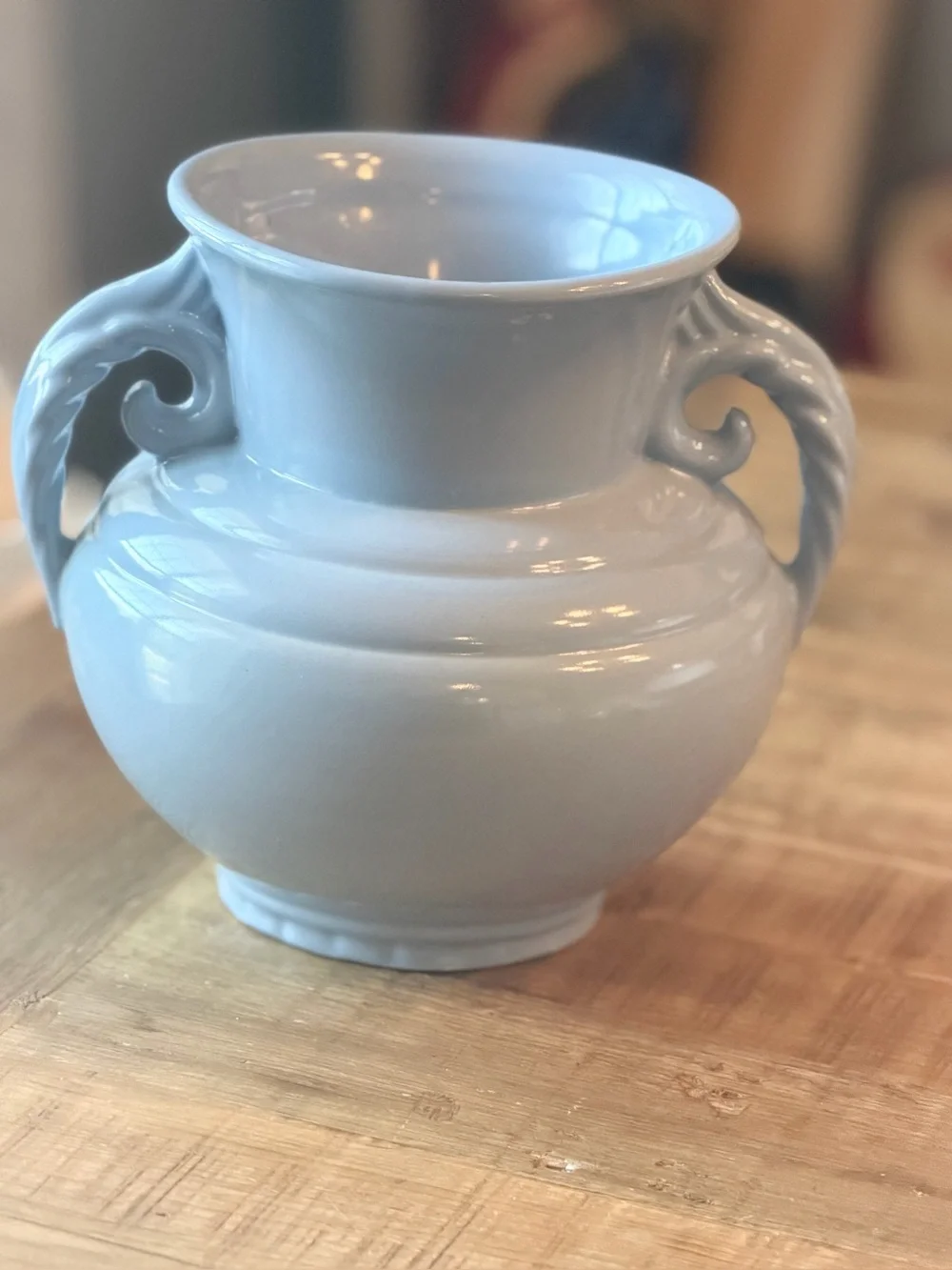 Vintage 30’s Powder Blue Abington Pottery Vase. Art Deco | Stamped | Numbered